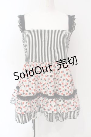 画像: Dangerous nude / トランプアイコンシャーリングチュニック  ブラック×レッド×ホワイト O-25-07-12-077-PU-OP-OW-OS