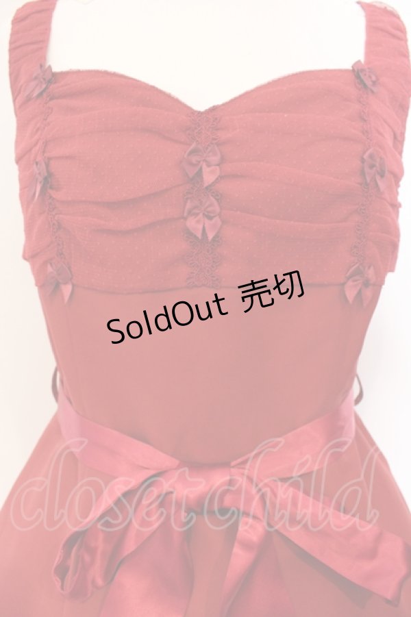 画像2: metamorphose / ドットチュールジャンパースカート（2005年）  アカ O-25-07-12-008-ME-OP-IG-OS (2)