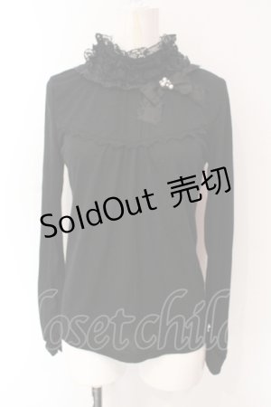 画像: axes femme / リボンハイネックプルオーバー M クロ O-25-07-12-085-AX-TO-OW-OS
