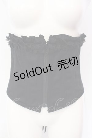 画像: Dangerous nude / フリルコルセット  ブラック O-25-07-12-086-PU-TO-OW-OS