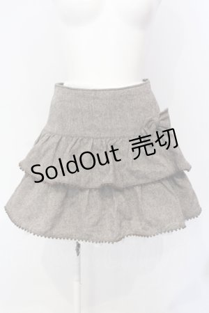 画像: metamorphose / ツイード2段フリルスカート  ブラウン O-25-07-12-009-ME-SK-IG-OS