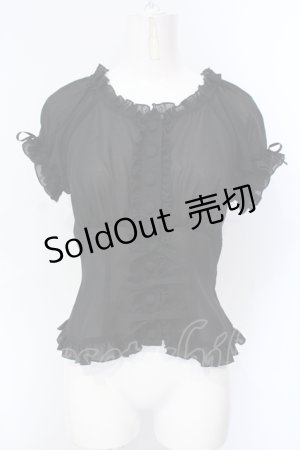 画像: metamorphose / シフォンブラウス  クロ O-25-07-12-013-ME-BL-IG-OS