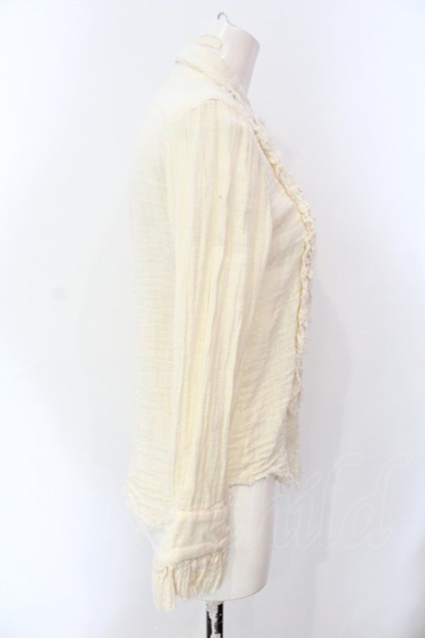 画像3: STIGMATA / ガーゼショートブラウス  アイボリー O-25-07-12-020-GO-BL-IG-ZS (3)