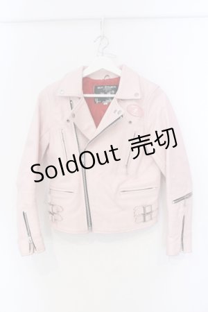 画像: SEXY DYNAMITE LONDON / 牛革ライダースジャケット 32 ベビーピンク O-25-07-12-021-PU-JA-IG-OS