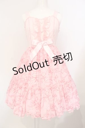 画像: Angelic Pretty / ラッピングリボンティアードジャンパースカート  ピンク O-25-07-14-028-AP-OP-OW-OS