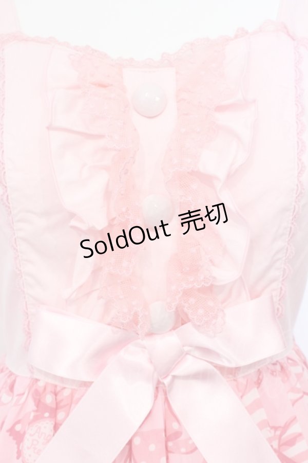 画像2: Angelic Pretty / ラッピングリボンティアードジャンパースカート  ピンク O-25-07-14-028-AP-OP-OW-OS (2)