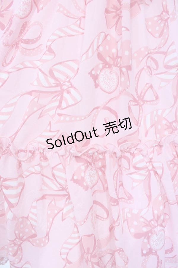 画像3: Angelic Pretty / ラッピングリボンティアードジャンパースカート  ピンク O-25-07-14-028-AP-OP-OW-OS (3)