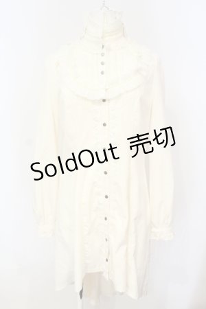画像: Ozz oneste / つけ襟付きロングブラウス  アイボリー O-25-07-14-043-OO-BL-OW-OS