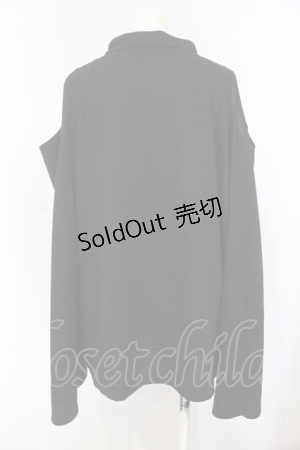 画像3: ACDC RAG / オープンショルダーボタンチャイナT  ブラック×レッド O-25-07-14-049-PU-TO-IG-ZS (3)