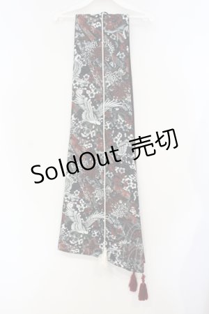画像: Qutie Frash / 紅鶴万能ストール  ブラック×レッド O-25-07-14-050-QU-ZA-IG-OS