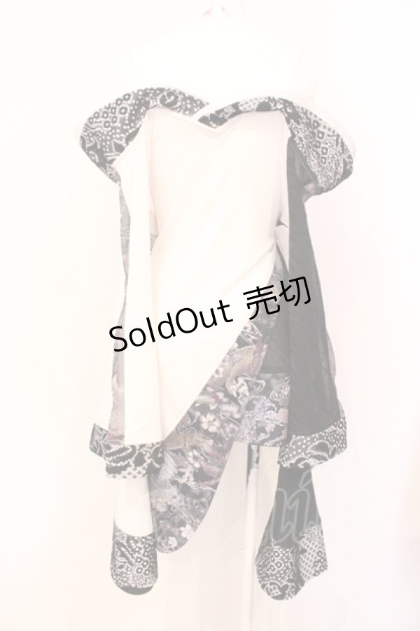 画像3: Qutie Frash / オフショルカーデ  ホワイト×ブラック O-25-07-14-054-QU-JA-IG-OS (3)