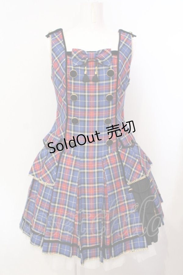 画像1: Angelic Pretty / Academyタータンジャンパースカート  ブルーチェック O-25-07-14-008-AP-OP-IG-OS (1)