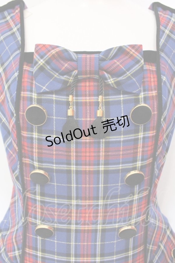 画像2: Angelic Pretty / Academyタータンジャンパースカート  ブルーチェック O-25-07-14-008-AP-OP-IG-OS (2)