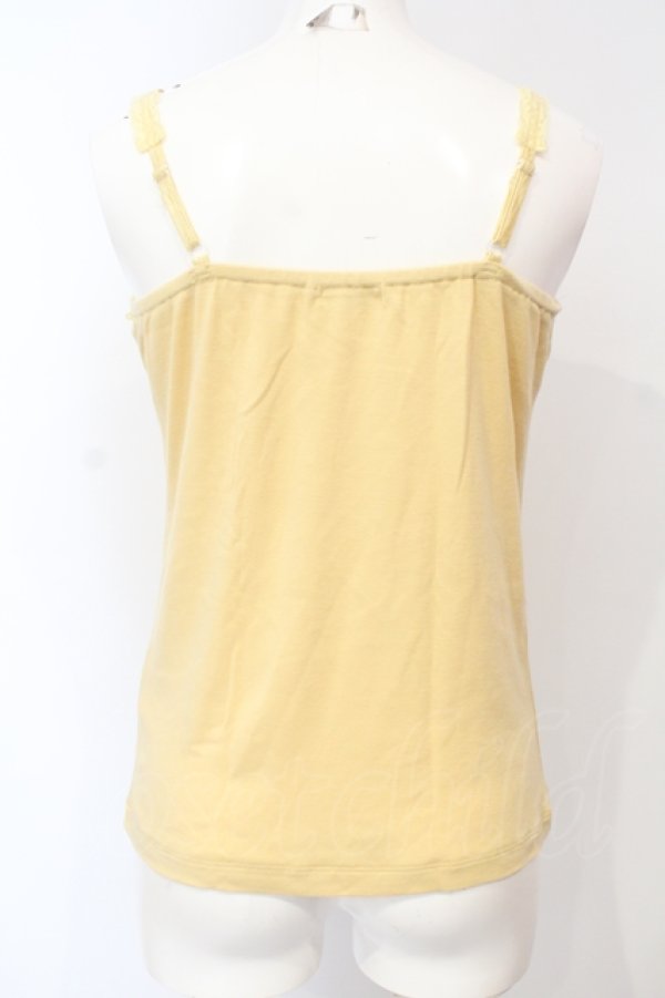 画像4: axes femme / フラワーバタフライモチーフレース配色キャミソール M イエロー O-25-07-14-071-AX-TO-IG-ZT508 (4)