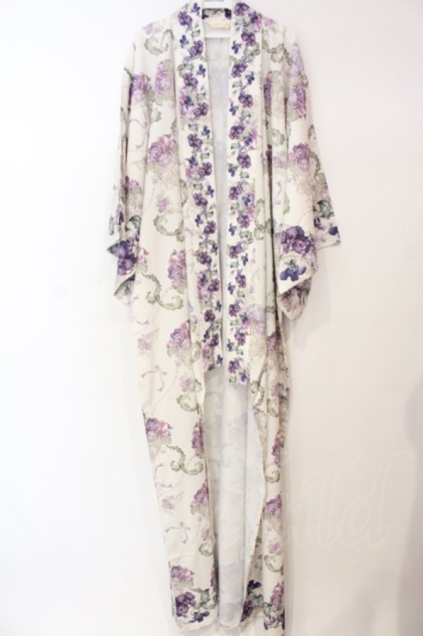 画像1: Enchantlic Enchantilly / 麗しのヴィオレッタ柄〜Haori〜浴衣（生成り）  キナリ O-25-07-14-002-LO-OP-IG-ZT501 (1)
