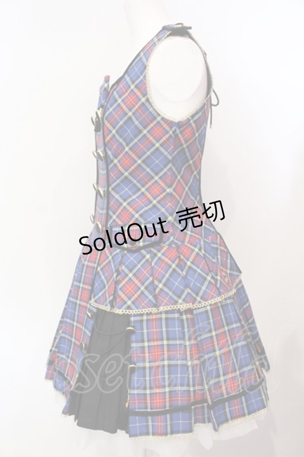 画像3: Angelic Pretty / Academyタータンジャンパースカート  ブルーチェック O-25-07-14-008-AP-OP-IG-OS (3)