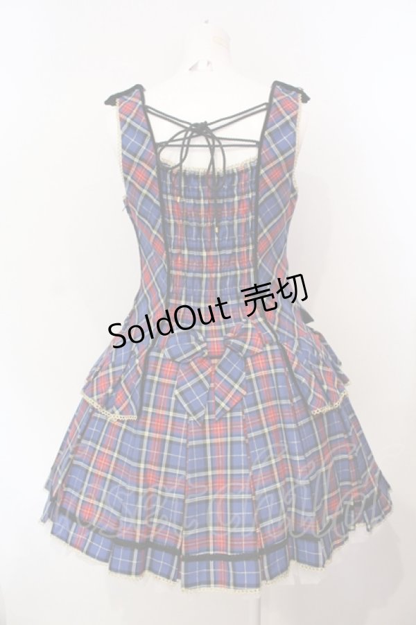 画像4: Angelic Pretty / Academyタータンジャンパースカート  ブルーチェック O-25-07-14-008-AP-OP-IG-OS (4)