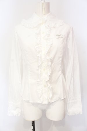 画像: Angelic Pretty / Angelicロゴ刺繍ブラウス  シロ O-25-07-14-077-AP-TO-IG-OS