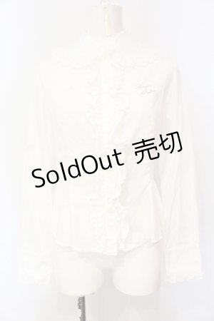 画像: Angelic Pretty / Angelicロゴ刺繍ブラウス  シロ O-25-07-14-077-AP-TO-IG-OS