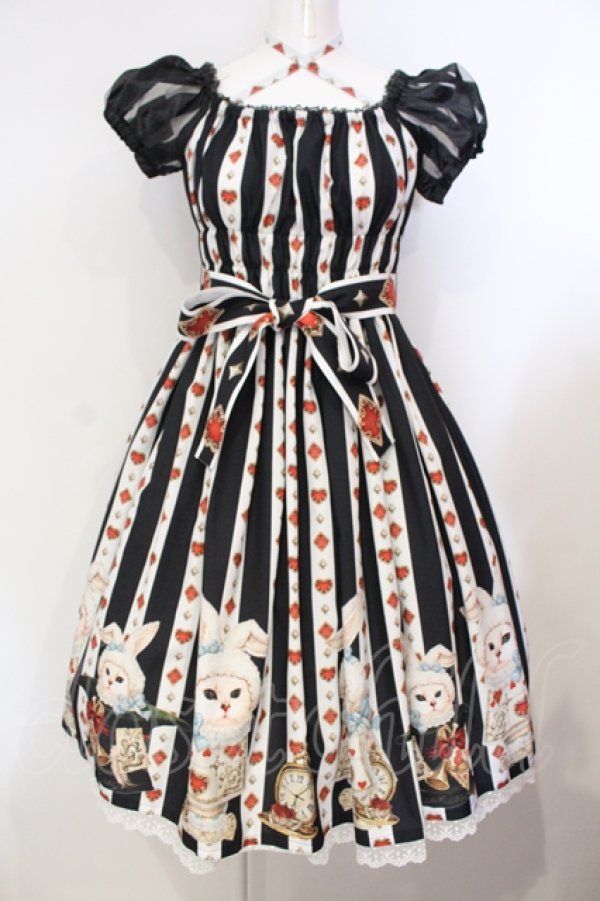 画像1: Enchantlic Enchantilly / トランプ ジョーカー キャットワンピース  クロ×シロ O-25-07-14-011-LO-OP-IG-OS (1)