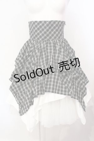 画像: ATELIER BOZ / ティニーチェックスカート  ブラック×ホワイト O-25-07-14-017-EL-SK-OW-ZS