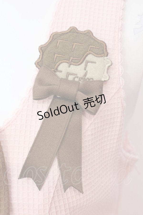 画像3: Angelic Pretty / Sweetワッフルジャンパースカート  ピンク×ブラウン O-25-07-14-022-AP-OP-OW-OS (3)