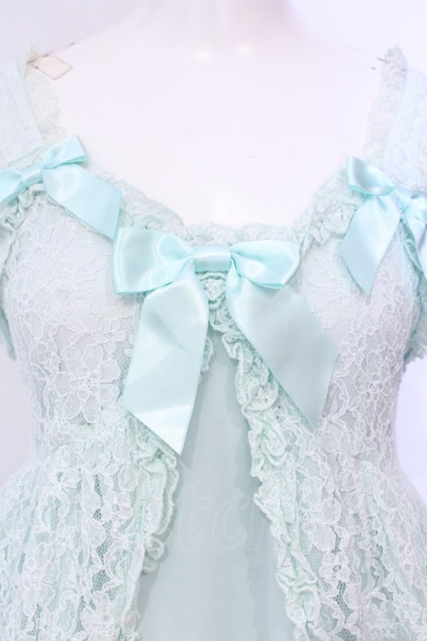 画像2: metamorphose / 総レースベビードールジャンパースカート  ミント O-25-07-14-023-ME-OP-IG-OS (2)