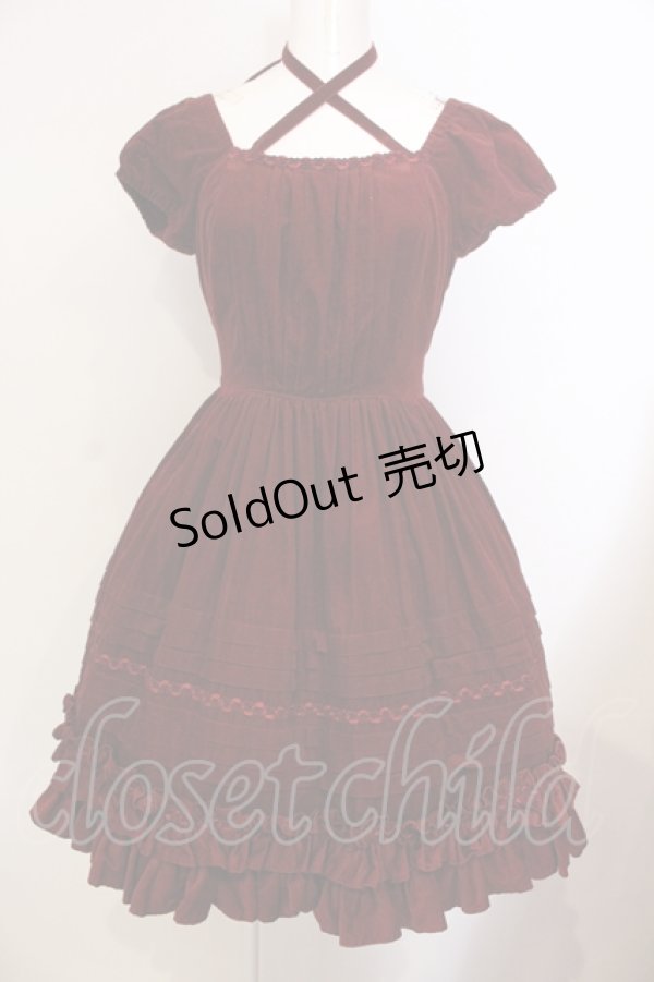 画像1: Victorian maiden / コール天ワンピース  ボルドー O-25-07-14-024-CL-OP-IG-OS (1)