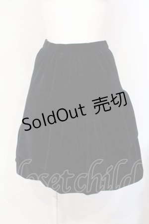 画像: MIHO MATSUDA / イレギュラーフリル別珍スカート  ブラック O-25-07-15-027-GO-SK-OW-OS