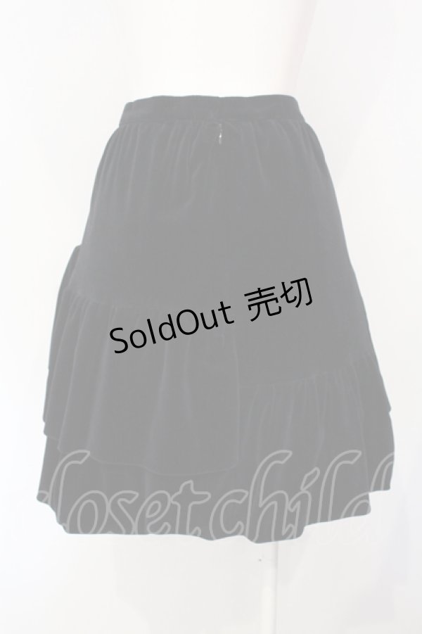 画像3: MIHO MATSUDA / イレギュラーフリル別珍スカート  ブラック O-25-07-15-027-GO-SK-OW-OS (3)