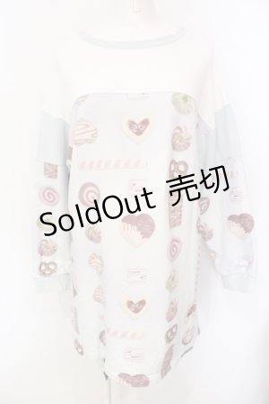 画像: MILK / COOKIE GIRLトレーナーワンピース  サックス O-25-07-15-030-ML-OP-IG-ZT483