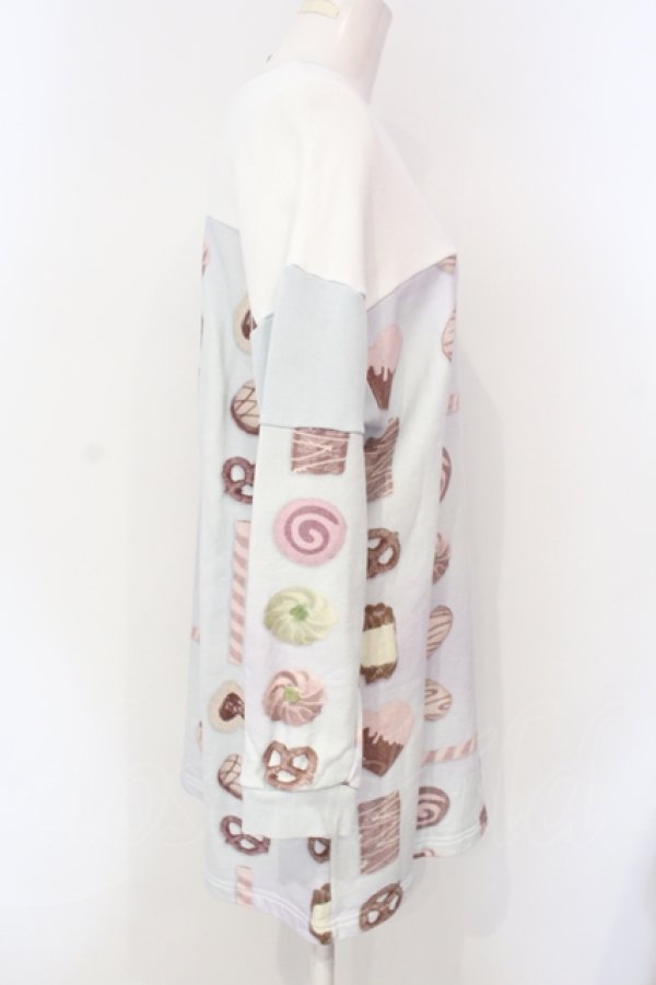 画像2: MILK / COOKIE GIRLトレーナーワンピース  サックス O-25-07-15-030-ML-OP-IG-ZT483 (2)