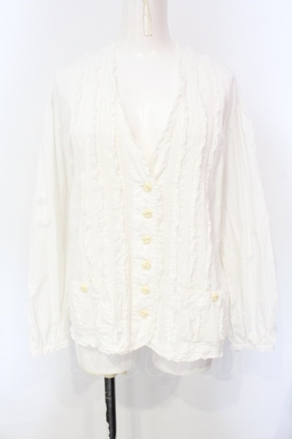 画像1: PINK HOUSE / ピンタック使いジャケット  シロ O-25-07-15-035-LO-JA-OW-ZI (1)