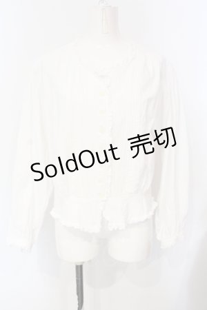 画像: PINK HOUSE / ピンタックブラウス  ホワイト O-25-07-15-036-LO-BL-OW-OS