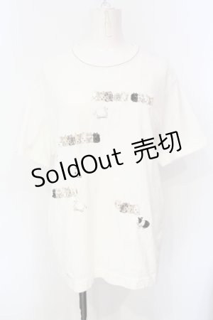 画像: Karl Helmut / おしくらまんじゅううさぎ刺繍Tシャツ 3（M） アイボリー O-25-07-15-037-EL-TO-OW-ZT183