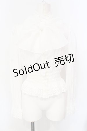 画像: Moi-meme-Moitie / ハイネックシャーリングブラウス（07年） 2 ホワイト O-25-07-15-038-MO-BL-YM-OS