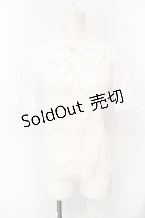 画像: ATELIER PIERROT / 半袖パフスリーブブラウス  ホワイト O-25-07-15-041-EL-BL-IG-OS