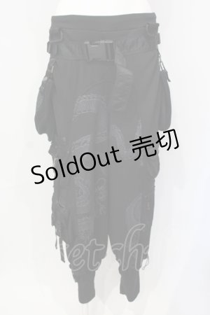 画像: Qutie Frash / ミリタリーサルエルパンツ  ブラック O-25-07-15-006-QU-PA-IG-OS