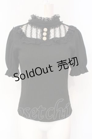 画像: Rojita / デコルテレーステレコトップス  クロ O-25-07-15-050-LO-TO-IG-OS