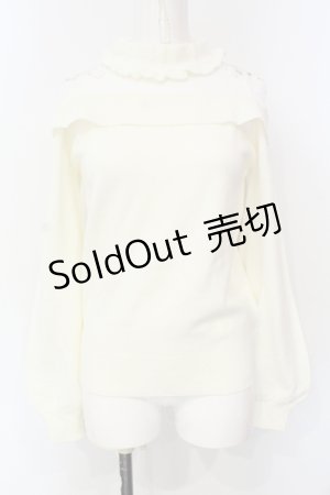 画像: Ank Rouge / レース切り替えニットオフショルトップス  オフ O-25-07-15-053-CA-TO-IG-OS