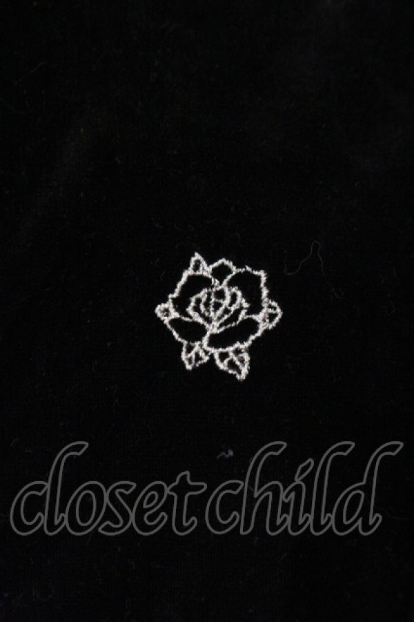 美品 Cynsia ブラック テーラードベロアジャケット ワンフォークロージング 1111clothing ◇ベロア トラック