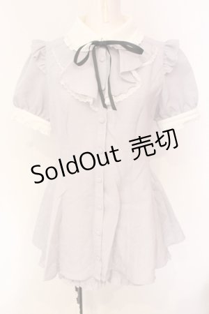 画像: Secret Honey / バイカラーラッフル半袖セットアップ 2 グレー O-25-07-15-008-CA-OP-IG-OS