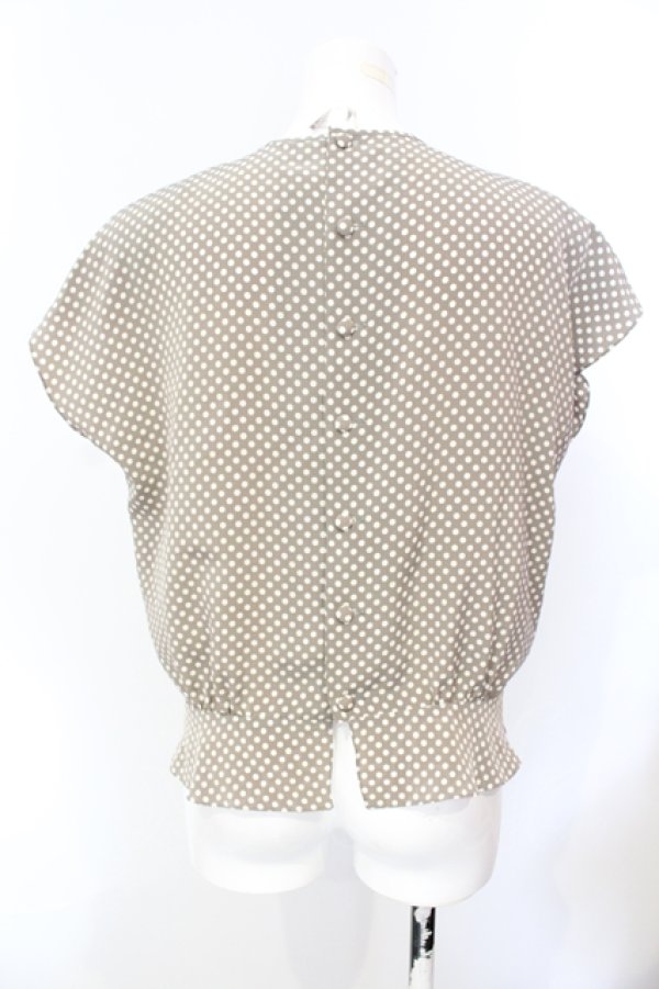 画像3: PINK HOUSE / ドットノースリーブブラウス  グレー O-25-07-15-069-LO-BL-OW-ZI (3)