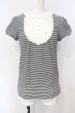 画像1: Franche Lippee / ボーダータックヨークTシャツ M クロ×シロ O-25-07-15-075-LO-TO-IG-OS (1)