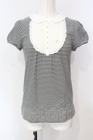 画像: Franche Lippee / ボーダータックヨークTシャツ M クロ×シロ O-25-07-15-075-LO-TO-IG-OS