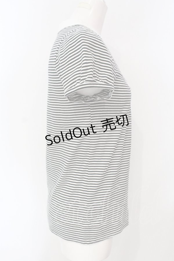 画像3: Franche Lippee / ボーダータックヨークTシャツ M クロ×シロ O-25-07-15-075-LO-TO-IG-OS (3)