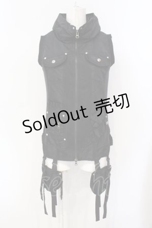 画像: Qutie Frash / ミリタリーベスト  ブラック O-25-07-15-077-QU-TO-IG-OS
