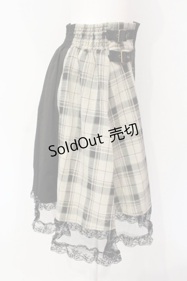 画像2: axes femme POETIQUE / ベルトデザインスカパン  ベージュ×ブラック O-25-07-15-085-AX-PA-IG-OS (2)