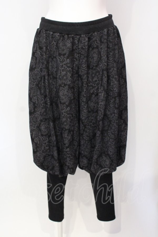 画像1: Qutie Frash / 2022プレミアム黒炎-KOKUEN-サルエルパンツ  ブラック O-25-07-15-086-QU-SK-IG-ZT034 (1)