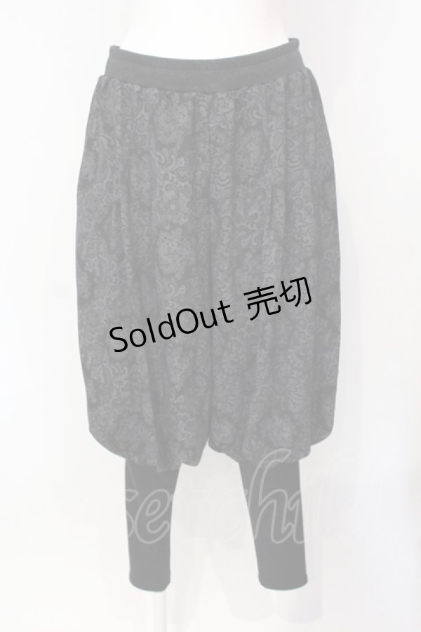 画像1: Qutie Frash / 2022プレミアム黒炎-KOKUEN-サルエルパンツ  ブラック O-25-07-15-086-QU-SK-IG-ZT034 (1)